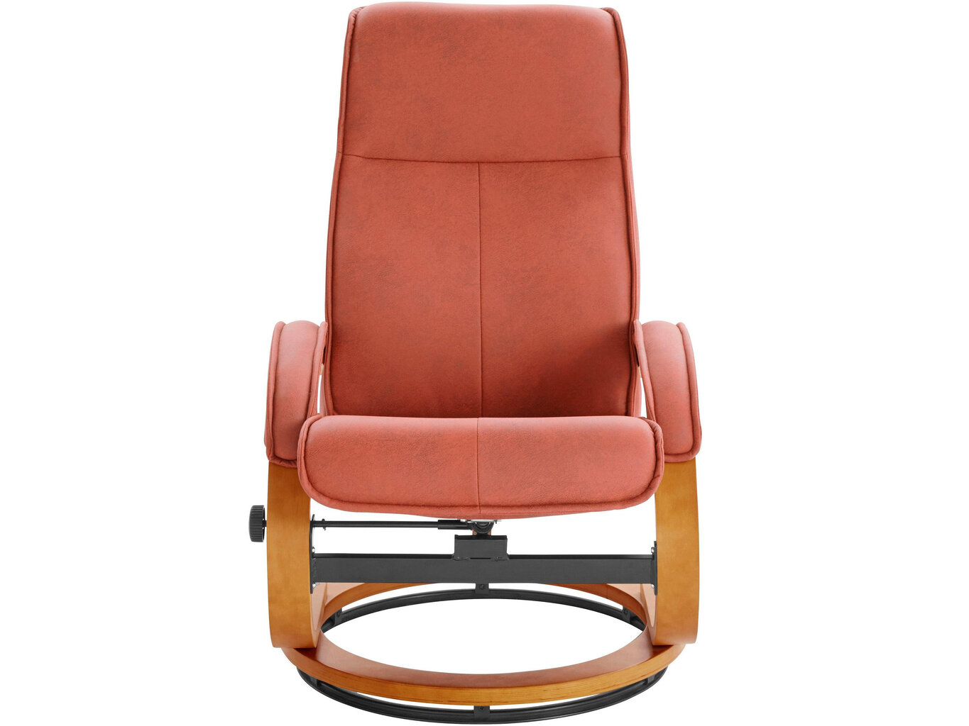 Fotelis su pakoju Notio Living Lilo, oranžinis kaina ir informacija | Svetainės foteliai | pigu.lt
