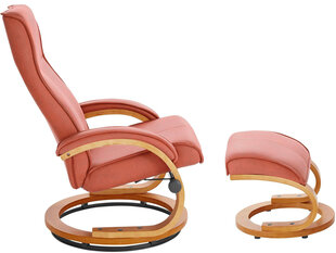 Кресло с подставкой для ног Notio Living Lilo, оранжевое цена и информация | Кресла в гостиную | pigu.lt