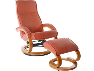 Кресло с подставкой для ног Notio Living Lilo, оранжевое цена и информация | Кресла в гостиную | pigu.lt