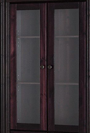 2 stiklinės durelės Notio Living Annabelle, tamsiai rudos kaina ir informacija | Vitrinos, indaujos | pigu.lt