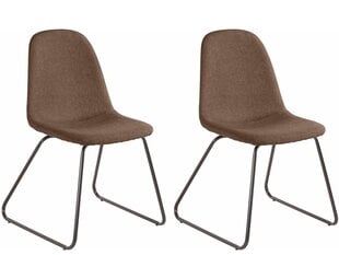 2-jų kėdžių komplektas Notio Living Colombo, rudas kaina ir informacija | Virtuvės ir valgomojo kėdės | pigu.lt