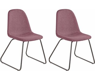 2-jų kėdžių komplektas Notio Living Colombo, rožinis kaina ir informacija | Virtuvės ir valgomojo kėdės | pigu.lt