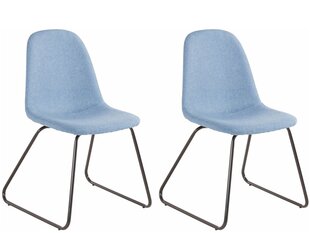 2-jų kėdžių komplektas Notio Living Colombo, mėlynas kaina ir informacija | Virtuvės ir valgomojo kėdės | pigu.lt