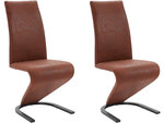2-jų kėdžių komplektas Notio Living Zap, rudas