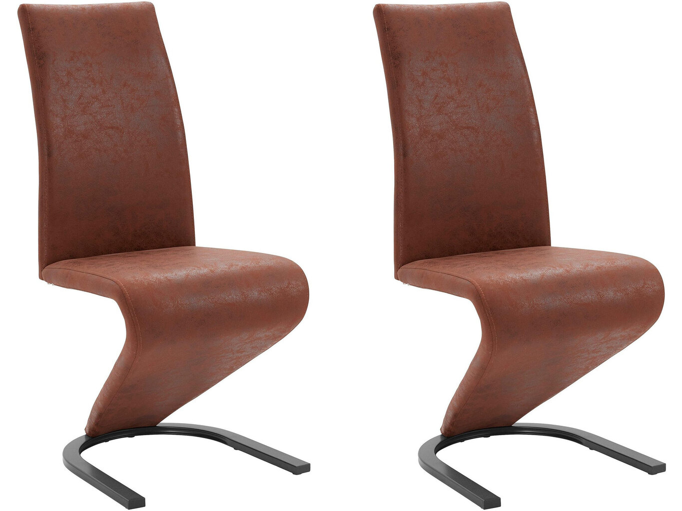2-jų kėdžių komplektas Notio Living Zap, rudas kaina ir informacija | Virtuvės ir valgomojo kėdės | pigu.lt