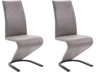 2-jų kėdžių komplektas Notio Living Zap, pilkas kaina ir informacija | Virtuvės ir valgomojo kėdės | pigu.lt