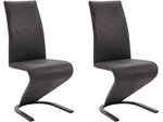 2-jų kėdžių komplektas Notio Living Zap, tamsiai pilkas