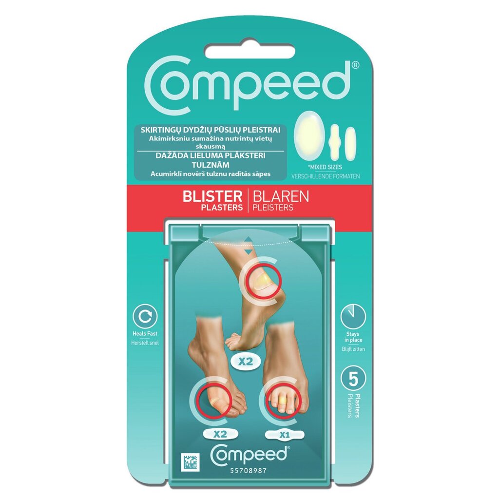 COMPEED, pleistrų rinkinys pūslėms, N5 kaina ir informacija | Pirmoji pagalba | pigu.lt