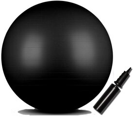 Gimnastikos kamuolys Indigo Anti-burst IN002 d-85 cm, juodas kaina ir informacija | Gimnastikos kamuoliai | pigu.lt