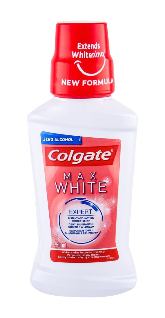 Burnos skalavimo skystis Colgate Max White Expert Whitening 250 ml kaina ir informacija | Dantų šepetėliai, pastos | pigu.lt