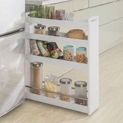 Virtuvinė spintelė ant ratukų SoBuy NSR01-W, balta kaina ir informacija | Virtuvinės spintelės | pigu.lt