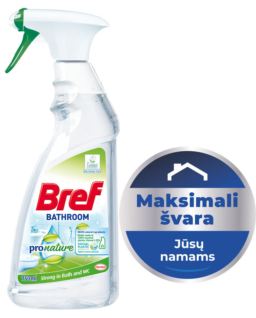 Bref pro nature 750ml vonios valiklis kaina ir informacija | Valikliai | pigu.lt