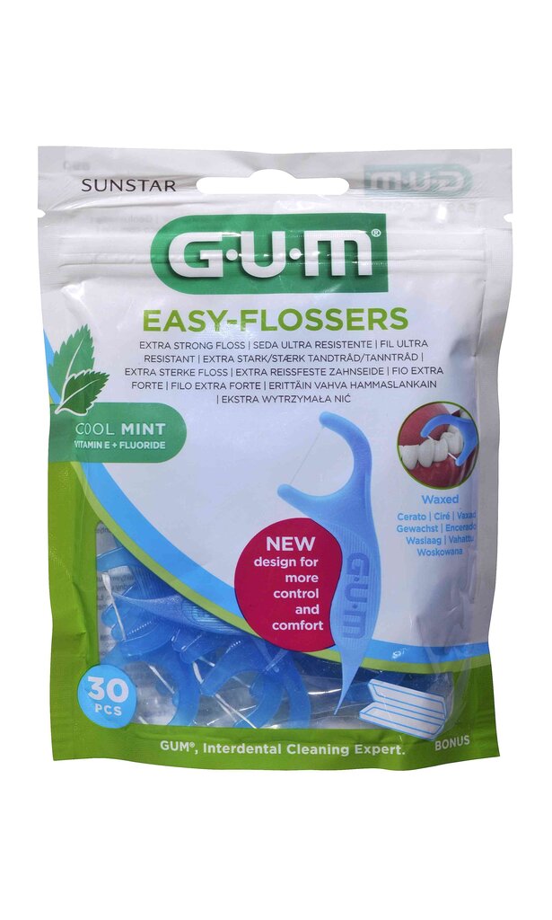 Siūlo laikiklis Easy Flossers N30 GUM® (890) kaina ir informacija | Dantų šepetėliai, pastos | pigu.lt