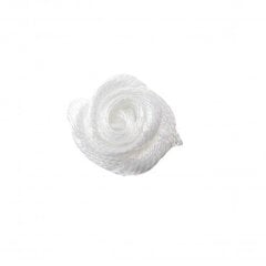 Atlasinė rožytė 20 mm, spalva balta kaina ir informacija | Aksesuarai vaikams | pigu.lt