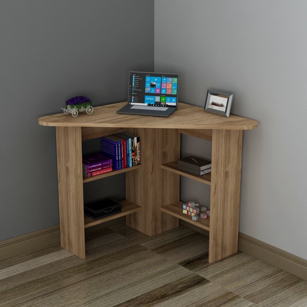 Rašomasis stalas Kalune Design Corner, rudas цена и информация | Kompiuteriniai, rašomieji stalai | pigu.lt