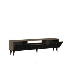 ТВ столик Kalune Design Cavelli, коричневый/черный цена и информация | Тумбы под телевизор | pigu.lt