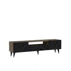 ТВ столик Kalune Design Cavelli, коричневый/черный цена и информация | Тумбы под телевизор | pigu.lt