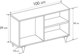 TV staliukas Kalune Design Zisino, pilkas kaina ir informacija | TV staliukai | pigu.lt