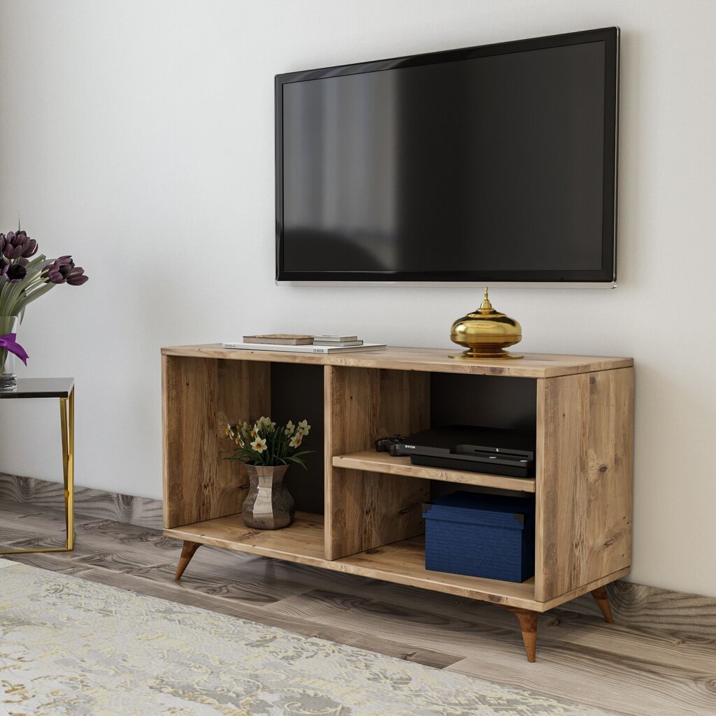 TV staliukas Kalune Design Zisino, rudas kaina ir informacija | TV staliukai | pigu.lt