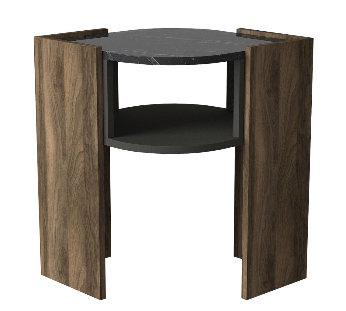 Staliukas Kalune Design Marbel, rudas/pilkas kaina ir informacija | Kavos staliukai | pigu.lt