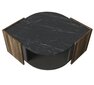 Kavos staliukas Kalune Design Marbel, rudas/pilkas/juodas kaina ir informacija | Kavos staliukai | pigu.lt