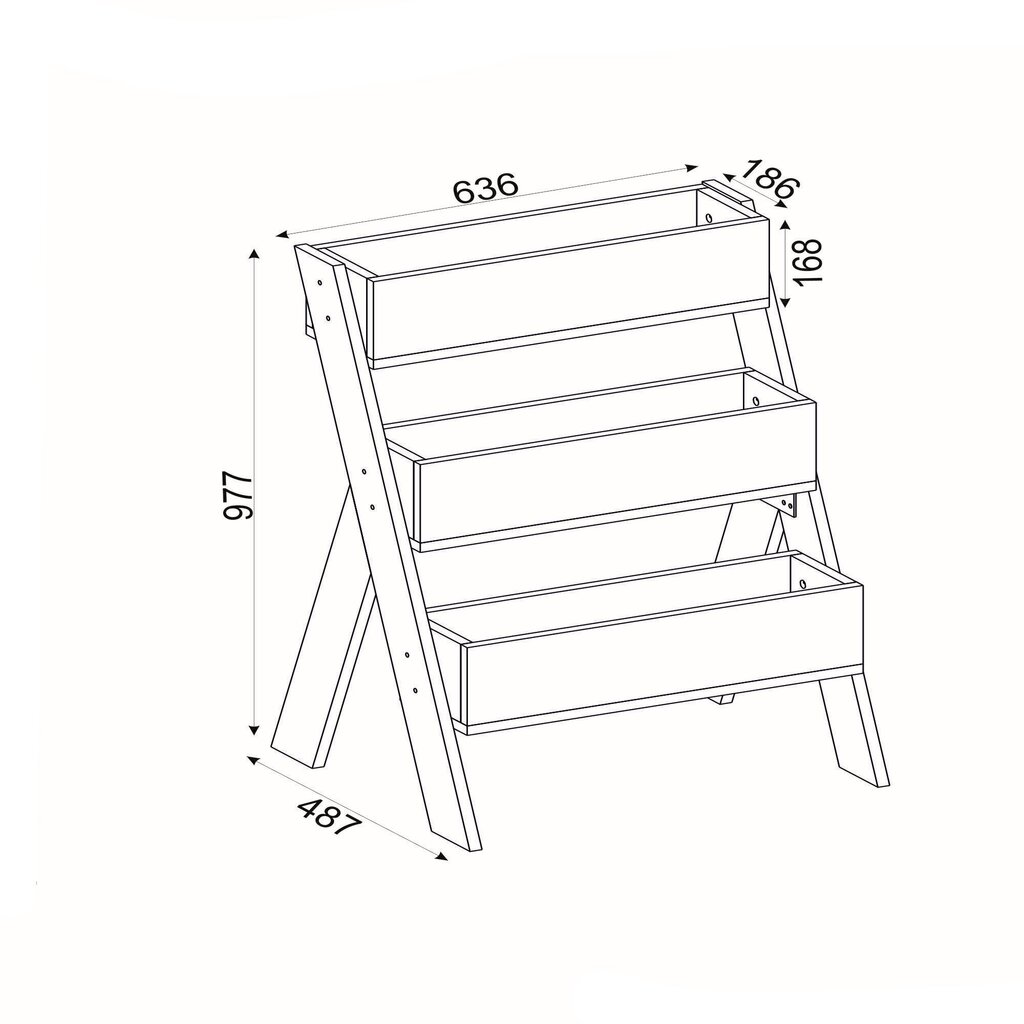 Pastatoma lentyna Kalune Design Gardenia, balta kaina ir informacija | Lentynos | pigu.lt