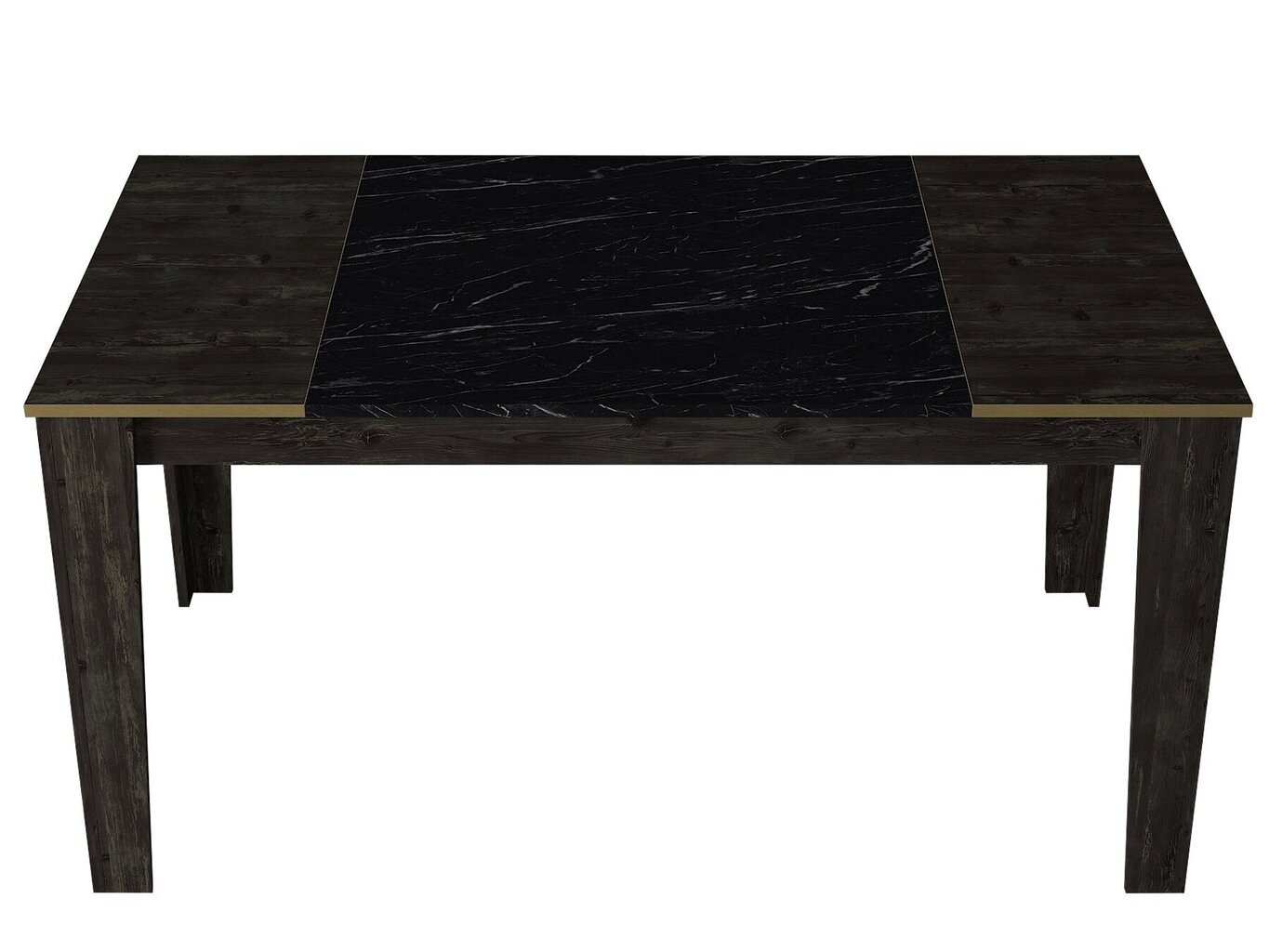 Valgomojo stalas Kalune Design Veyron, juodas/auksinis kaina ir informacija | Virtuvės ir valgomojo stalai, staliukai | pigu.lt