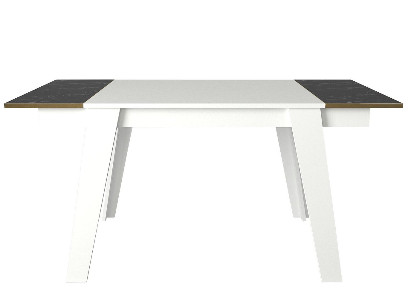 Valgomojo stalas Kalune Design Ravenna, baltas/juodas kaina ir informacija | Virtuvės ir valgomojo stalai, staliukai | pigu.lt