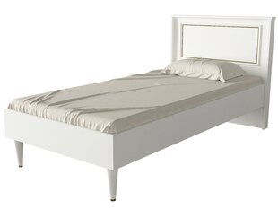 Кровать Kalune Design Ravenna, 90x190 см, белая цена и информация | Кровати | pigu.lt