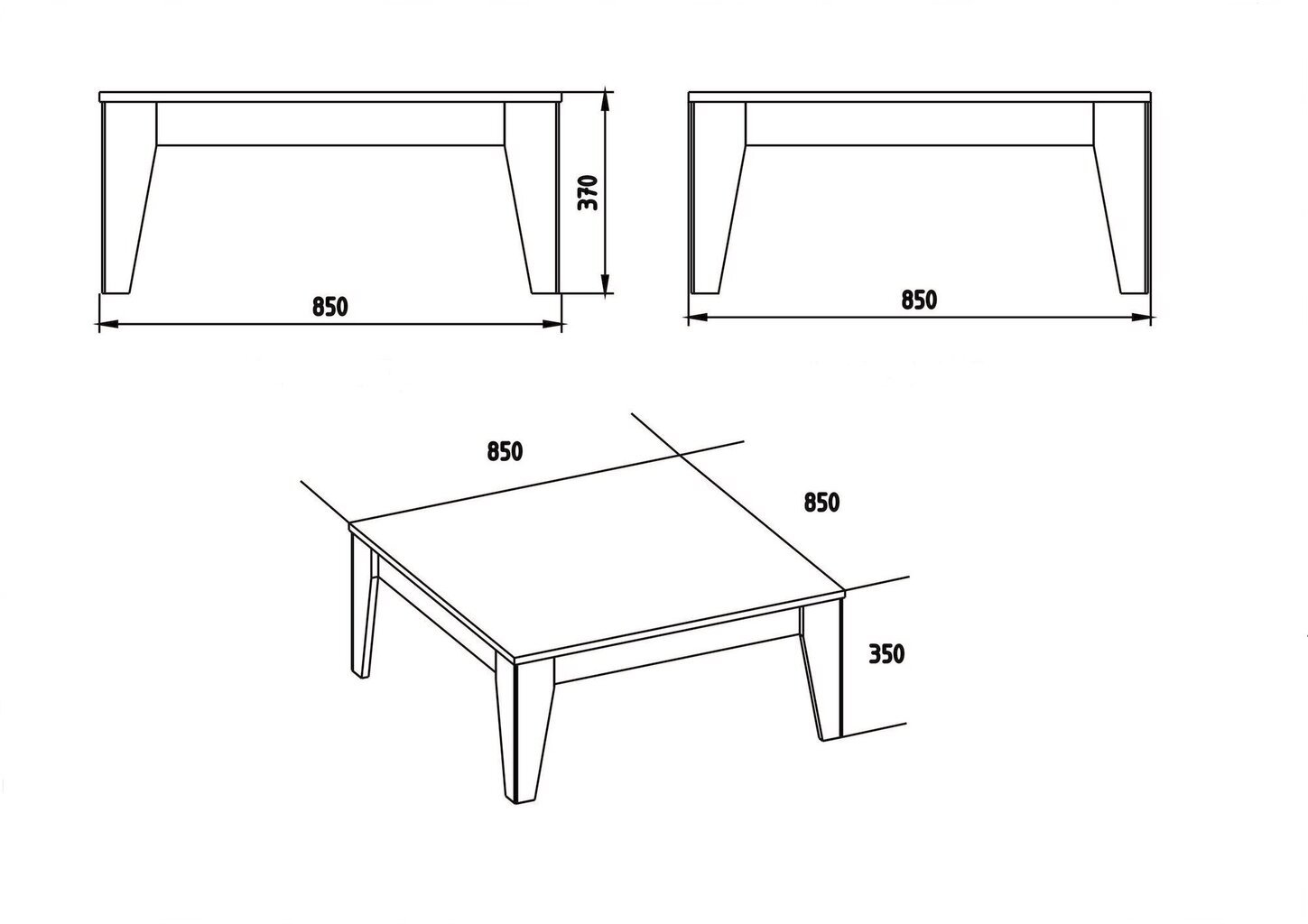 Kavos staliukas Kalune Design Lorenz, rudas/juodas kaina ir informacija | Kavos staliukai | pigu.lt