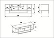 TV staliukas Kalune Design Asal 120 cm, ąžuolo spalvos/juodas kaina ir informacija | TV staliukai | pigu.lt