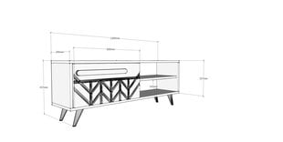 ТВ столик Kalune Design Venedik, белый цена и информация | Тумбы под телевизор | pigu.lt