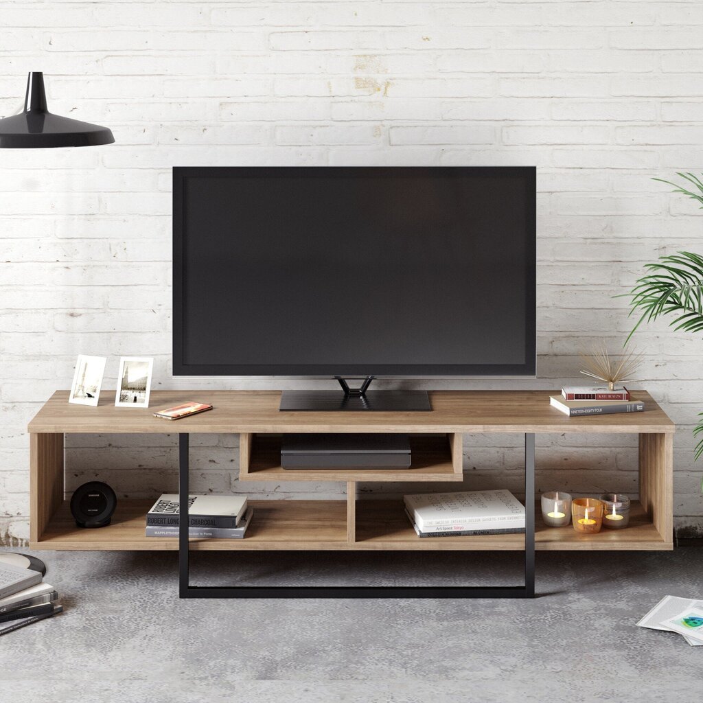 TV staliukas Kalune Design Asal 150 cm, rudas/juodas kaina ir informacija | TV staliukai | pigu.lt