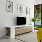 TV staliukas Kalune Design Sosruko, baltas/rudas kaina ir informacija | TV staliukai | pigu.lt