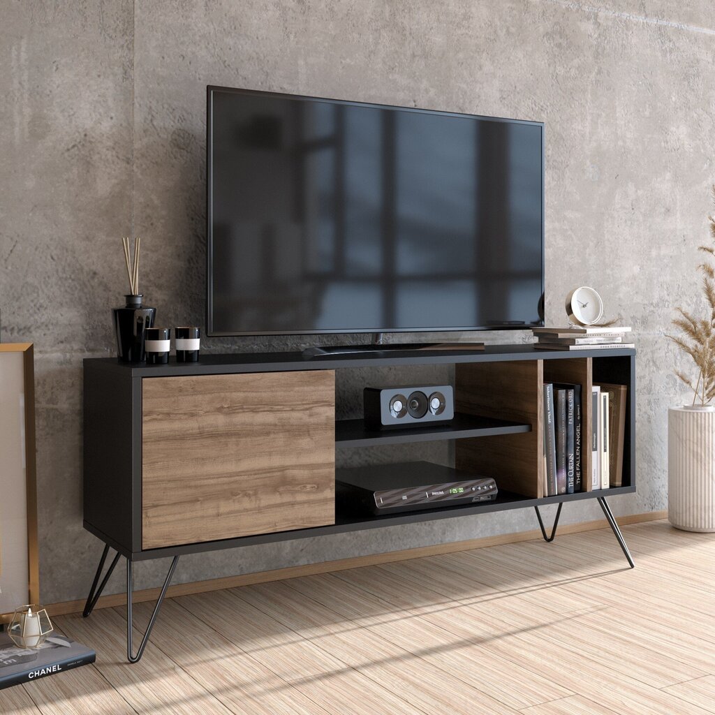 TV staliukas Kalune Design Mistico 140 cm, rudas/juodas kaina ir informacija | TV staliukai | pigu.lt