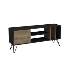 ТВ столик Kalune Design Mistico 140 см, коричневый/черный цена и информация | Тумбы под телевизор | pigu.lt