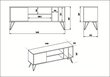 TV staliukas Kalune Design Mistico 140 cm, rudas/baltas kaina ir informacija | TV staliukai | pigu.lt