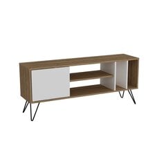 ТВ столик Kalune Design Mistico 140 см, коричневый/белый цена и информация | Тумбы под телевизор | pigu.lt