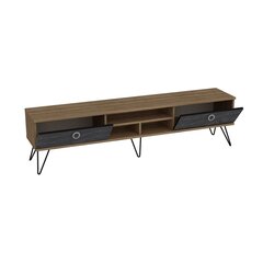 ТВ столик Kalune Design Lorenz, коричневый/черный цена и информация | Тумбы под телевизор | pigu.lt