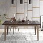Valgomojo stalas Kalune Design Lorenz, rudas/juodas kaina ir informacija | Virtuvės ir valgomojo stalai, staliukai | pigu.lt