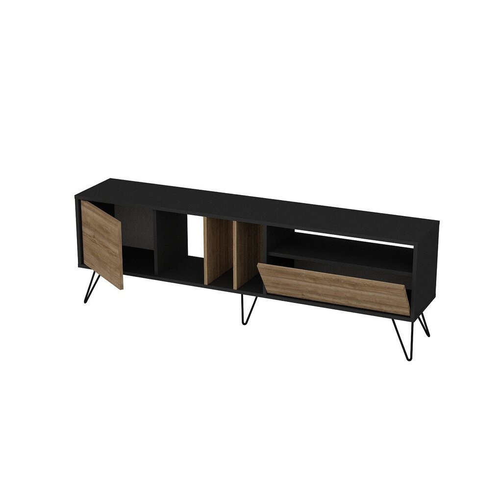 TV staliukas Kalune Design Mistico 180 cm, rudas/juodas kaina ir informacija | TV staliukai | pigu.lt