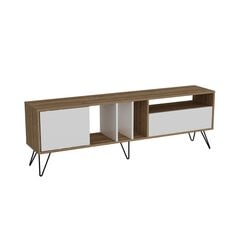 ТВ столик Kalune Design Mistico 180 см, коричневый/белый цена и информация | Тумбы под телевизор | pigu.lt