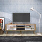 TV staliukas Kalune Design Ionis, ąžuolo spalvos/baltas kaina ir informacija | TV staliukai | pigu.lt