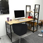 Rašomasis stalas Kalune Design Centile, ąžuolo spalvos/juodas kaina ir informacija | Kompiuteriniai, rašomieji stalai | pigu.lt