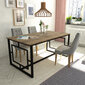 Valgomojo stalas Kalune Design Alin, rudas/juodas kaina ir informacija | Virtuvės ir valgomojo stalai, staliukai | pigu.lt