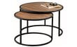 2-jų kavos staliukų komplektas Kalune Design Tambur, rudas/juodas kaina ir informacija | Kavos staliukai | pigu.lt