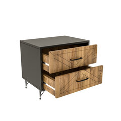 Naktinis staliukas Kalune Design Felicita, pilkas/rudas kaina ir informacija | Kalune Design Miegamojo baldai | pigu.lt