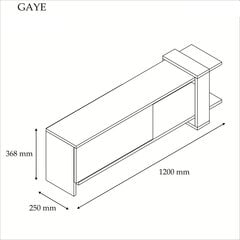 ТВ столик Kalune Design Gaye, коричневый/белый цена и информация |  Тумбы под телевизор | pigu.lt