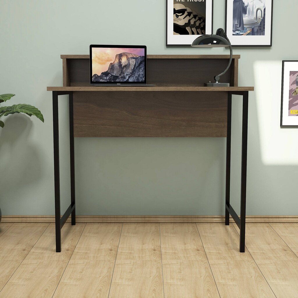 Rašomasis stalas Kalune Design Uso, rudas/juodas kaina ir informacija | Kompiuteriniai, rašomieji stalai | pigu.lt