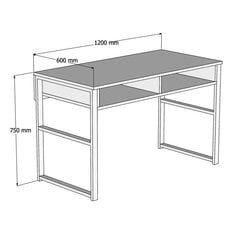 Rašomasis stalas Kalune Design Misto, baltas/juodas kaina ir informacija | Kompiuteriniai, rašomieji stalai | pigu.lt